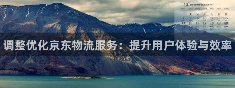 旺财28注册流程：调整优化京东物流服