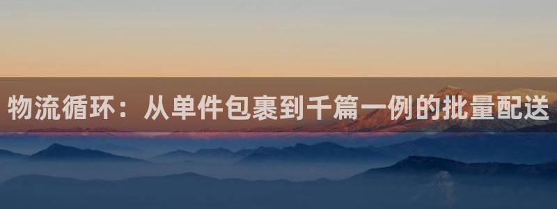 旺财28娱乐官网网页下载:物流循环: